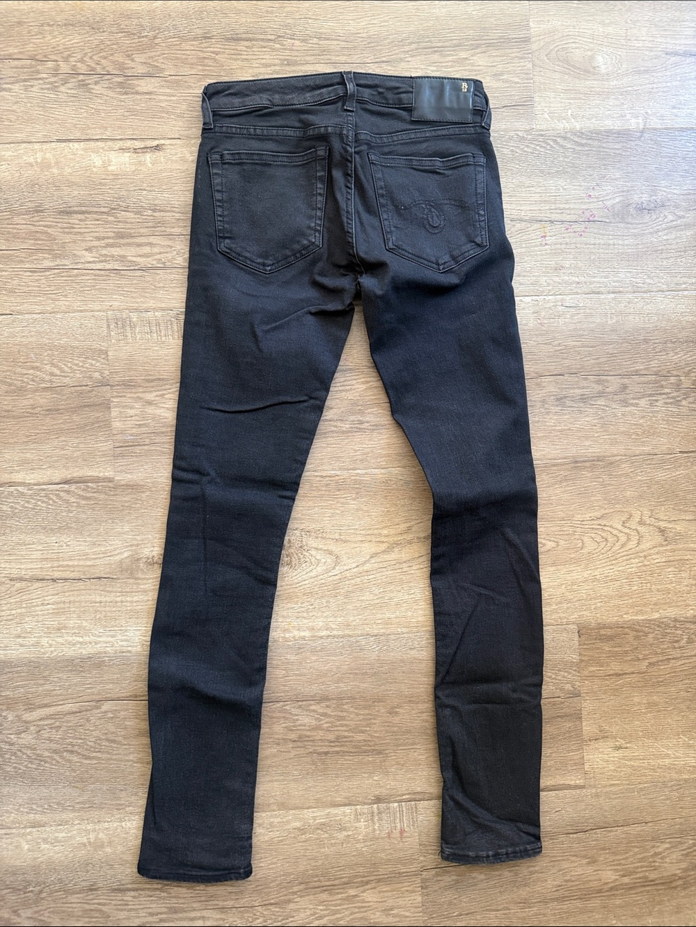 R13 Kate Skinny Jeans Black Country wash 24 black pants